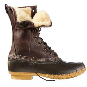 LLBEAN Women's Bean Boots, 10" Shearling-Lined